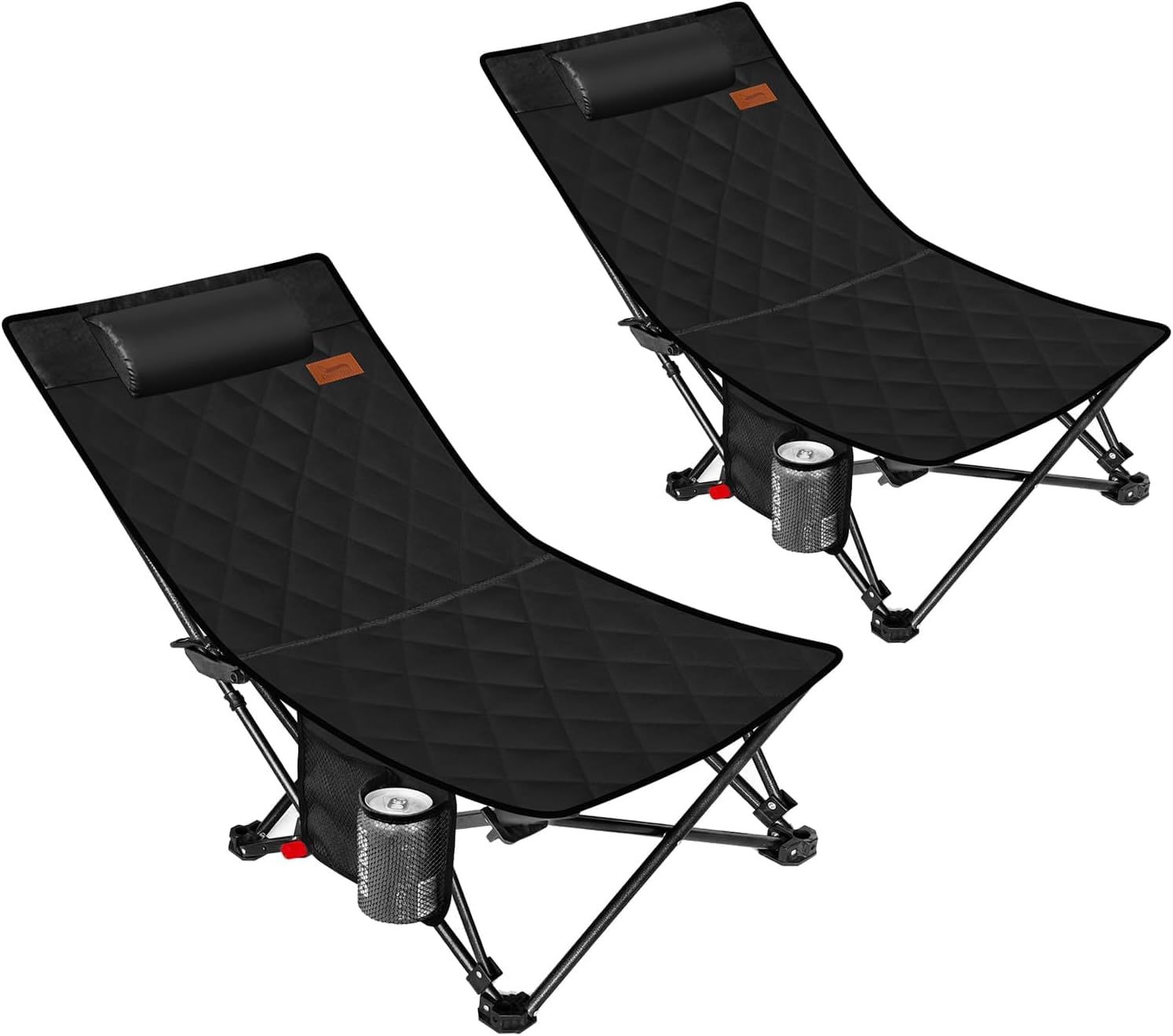 DesertFox キャンプチェア リクライニングチェア アウトドアチェア 単品/セット 折りたたみ 背もたれ角度4段階調節 コンパクト 1秒設営・撤収 ローチェア 軽量【耐荷重150kg】イス 椅子お釣り 登山 携帯便利 ピクニック レジャー キャンプ用 STY