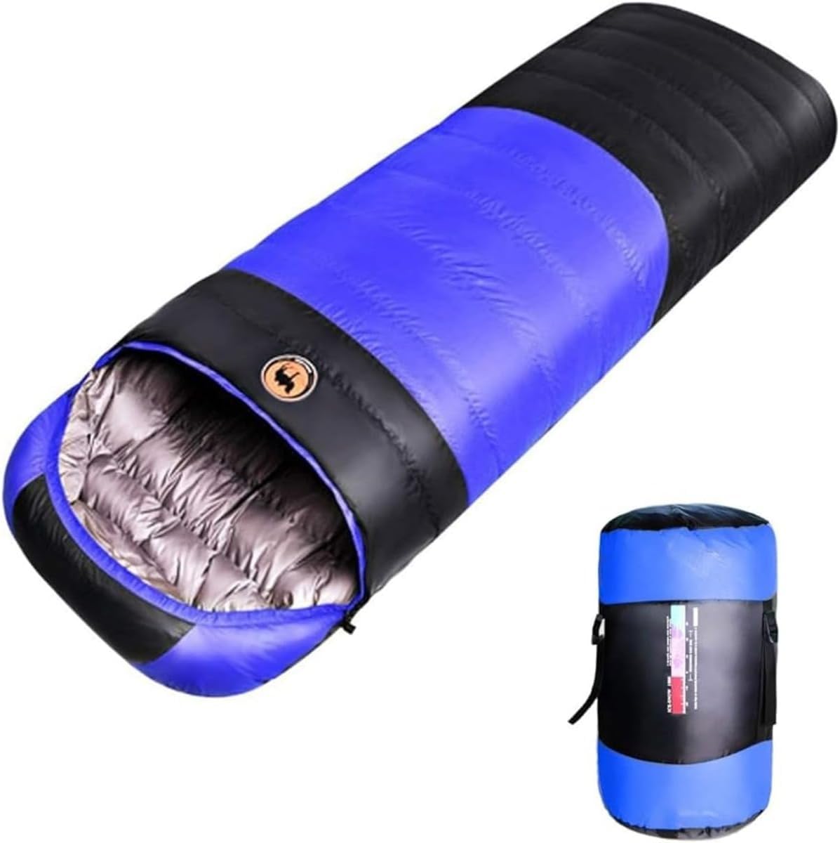 YIJOFU 寝袋 冬用 高級ダウン シュラフ 封筒型【最低温度-25℃】防水保温 コンパクト アウトドア キャンプ 登山 車中泊 防災用 丸洗い可能 2人用に連結可能 収納袋付