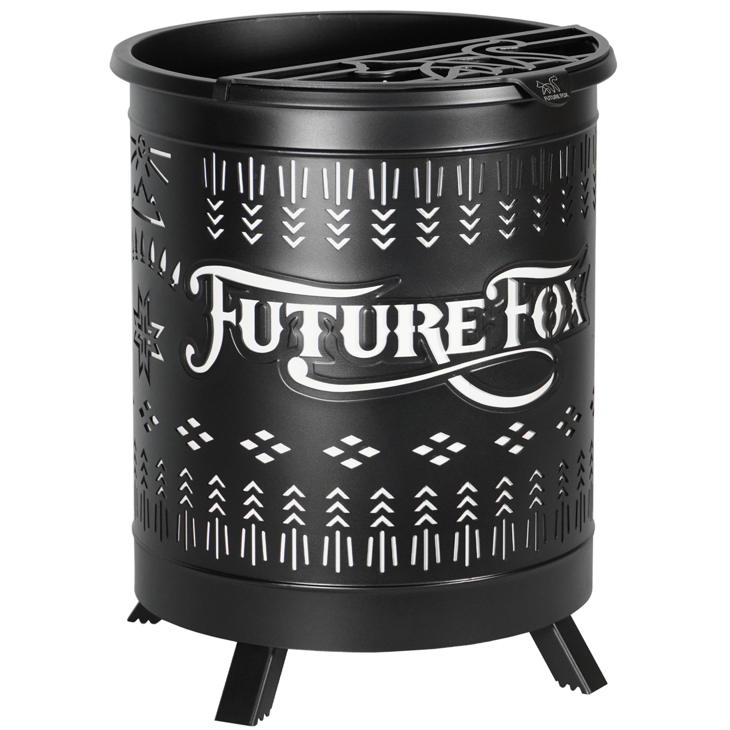 FUTUREFOX ナバホソロⅡ 焚き火台 ソロ 鉄製 ナバホ柄 たきび台 焚火台 キャンプ 収納袋 五徳付属